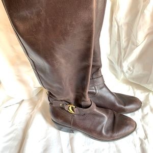 RALPH LAUREN Brown Leather MICAH Riding Boots ~ 7